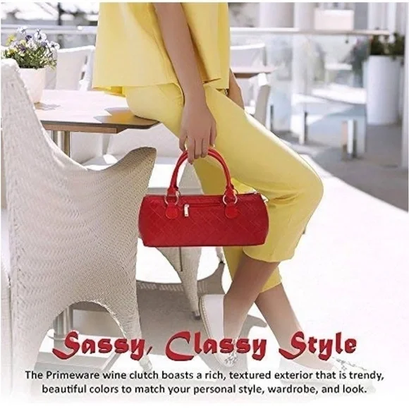 NEW Primewear Insulated Wine Bag / Clutch, Red, New With Tags. Great 4 Christmas - Picture 16 of 16